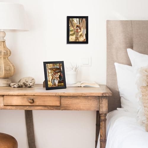 Giftgarden Cadre Photo 15x20 cm Lot de 7, Cadres Photo Noir à Poser sur Table ou au Mur pour Chambre, Bureau ou Galerie