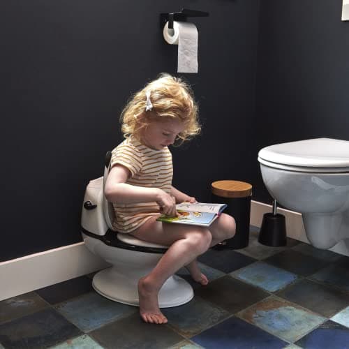 Bebeconfort Pot Bébé Toilette, Siège d'Apprentissage de la Propreté, 1-4 ans, 0-20 kg, Pare-Éclaboussures, Vrai son de Chasse, Cuvette Amovible, Facile à Nettoyer, Pied en Caoutchouc, Ours Pande