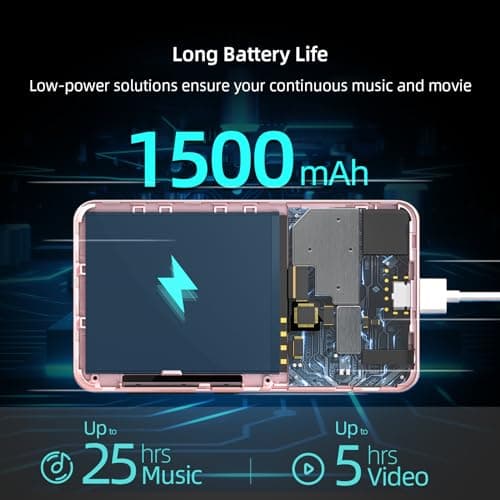 80Go Lecteur MP3 et MP4 Bluetooth avec WiFi, innioasis 4,0" Écran Tactile pour Enfant avec Spotify et Audible, pour Musique à Son Haute Fidélité avec Haut-Parleur, jusqu'à 1tb (Rose-Blanc)
