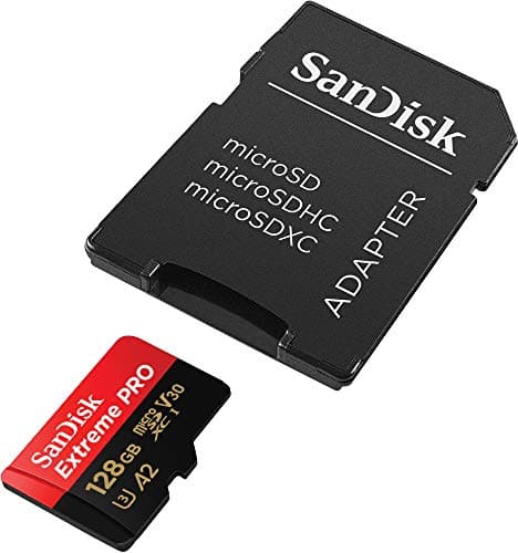 SanDisk 128 Go Extreme PRO microSDXC carte + adaptateur SD + RescuePro Deluxe jusqu'à 200 Mo/s avec des performances applicatives A2 UHS-I Class 10 U3 V30
