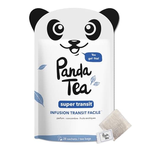 Panda Tea Super Transit | L'infusion qui facilite votre transit et favorise l'élimination pour retrouver votre confort intestinal | 28 Sachets