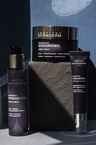 Institut Esthederm - Intensive Hyaluronic - Crème Anti Rides et Ridules - Lutte contre la Déshydratation, les Tiraillements - Pour une Peau Repulpée et Hydratée en Profondeur - Pot de 50 ml