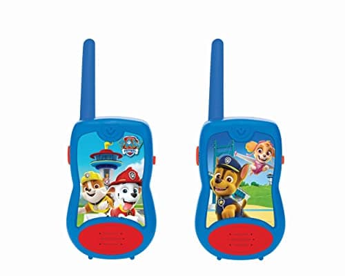 Lexibook Lexibook-TW12PA Paw Patrol Pat' Patrouille Chase Talkies-Walkies, Jeu de Communication pour Enfant, Clip Ceinture, à Piles, TW12PA, Bleu/Rouge - Version Espagnole