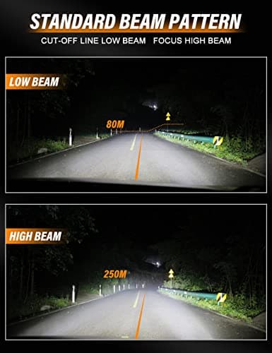 Pulilang Ampoules H7 LED, 55W 12000LM 6500K Blanc 300% de luminosité, Anti Erreur Canbus, 1:1 Mini Taille Non Polarité pour Remplacement de Phare Halogène de Voiture et Moto, 2 Lampe