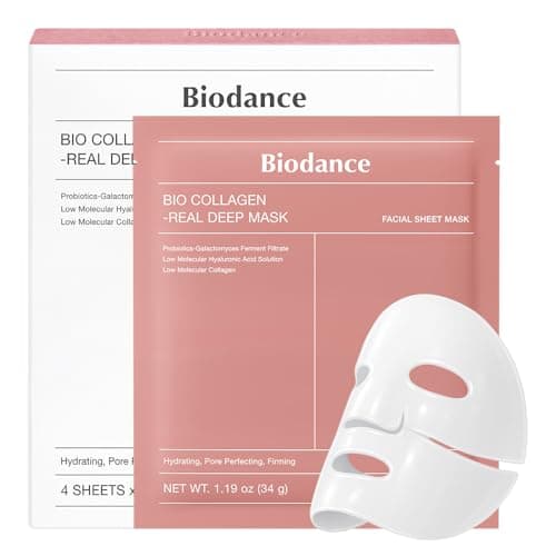 Biodance Bio-Collagen Real Deep Mask Pack de 4 - Masques visage, masque visage, masque visage femme, masque visage, resserrement des pores, traitement des rides
