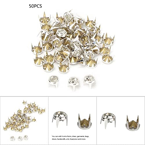 Strass A Rivet,Clou Pour Vetement,Crystal Beads,Goujons Et Pointes,Rivets En Crl Swarovski,Goujons Pour Vêtements 50 Pcs 7 Mm Bricolage Argent Rond Griffe A Grade Crl Strass Pour (Colette 7Mm Arge