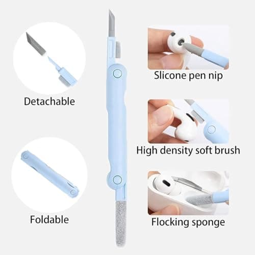 CPSYTE Kit Nettoyage Clavier, 7 en 1 Kit Nettoyage PC Multifonctionnelle, Keyboard Cleaner Nettoyage Clavier avec Brosse, pour Téléphones, Laptop, Écouteur, Outil Compact Multifonctionnel
