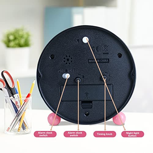 KIPIDA Réveil numérique pour enfant,Sans tic-tac,Réveil éducatif,Horloge pour enfant,Snooze,Réveil analogique,Réveil pour garçon et fille,Cadeau d'anniversaire pour enfants,étudiants,Réveil LED