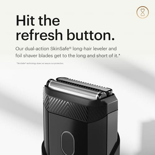 MANSCAPED® The HandymanTM Rasoir Compact pour le Visage – Rasoir Électrique sans Fil pour Homme Format Voyage avec Batterie USB-C Rechargeable, Niveleur pour Poils Longs & Lames à Grille Étanches