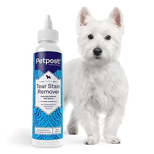 Petpost | Détachant Anti-Larmes pour Chiens - Meilleur Traitement oculaire pour Fourrure Blanche -Parfait pour Les Maltais, Shih Tzu, Chihuahuas - sans Produits Chimiques et Eau de Javel - 8 Oz.