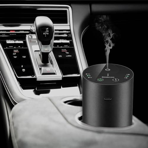 Gindecon Diffuseur sans eau pour huiles essentielles, rechargeable par USB et diffuseur d'huile portable pour voiture ou maison, chambre, bureau (noir)