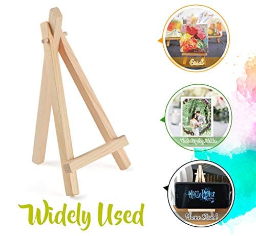 Anstore Lot de 20 Petit Chevalet en Bois Mini présentoir pour les Cartes de Visite, les Albums Photo, L'artisanat de Peinture Mariages Fêtes d'anniversaire (15 x 8 cm)
