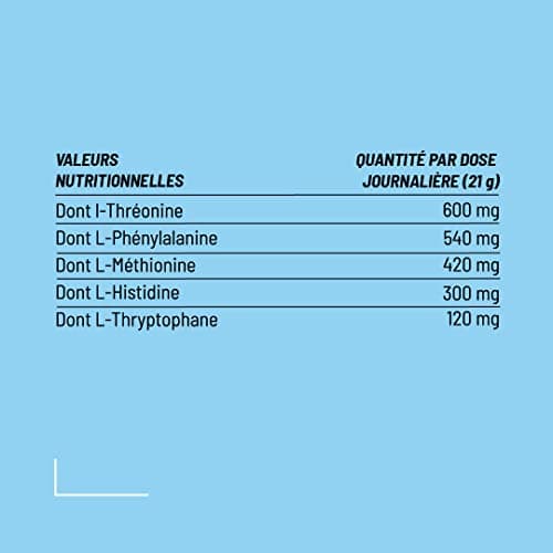 Nutripure | Pure Workout | Complément alimentaire | Pre Workout sans caféine | EAA, BCAA, Citrulline Kyowa®, Bêta-alanine CarnoSyn®, Tyrosine | Arôme naturel myrtille | 15 x 21g | Fabriqué en France