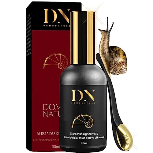 Bave d Escargot Visage pure, Serum Acide Hyaluronique pur 100% Bio, Creme Contour des yeux, Anti Rides Cerne pour Femme Homme, Hydratant Anti-Âge, Domonature 30ml