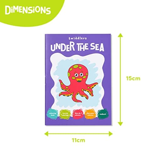 THE TWIDDLERS 24 Mini Livres de Coloriage pour Enfants – Format A6, Dinosaures, Animaux de la Ferme & Plus - Cadeaux Invités, Pochettes Surprises, Sacs Cadeaux, Anniversaire, Mariages, Pâques