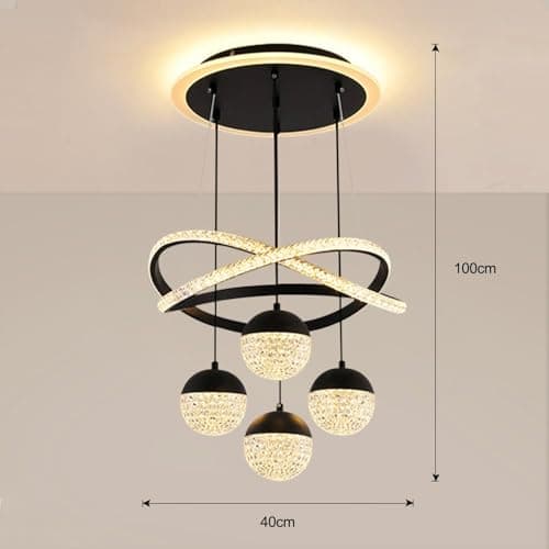VTAMng Lustre de table à manger LED doré moderne suspension à intensité variable adapté à l'îlot de cuisine salle à manger salon plafonnier moderne à hauteur réglable luminaire de décoration d'intérie