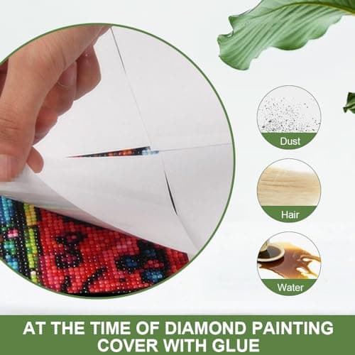 100pcs Feuille de Papier Diamant Painting Double Face Papier de Libération Diamond Painting Feuilles de Papier de Peinture Diamant Anti-Adhésif Papier de Replacement de Peinture Diamant Release Paper