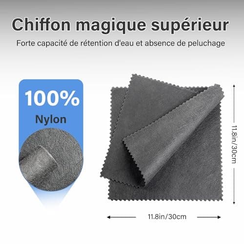 Feelyhee 10 Pièces Chiffon Microfibre vitre,Magic Chiffon Microfibre Voiture,Chiffon Magique Nettoyage Magic Micro Fibre Microfibre Menage Torchons de Réutilisables sans Traces Chiffon Cuisine
