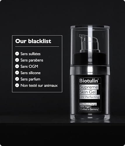 Biotulin - Supreme Skin Gel 15ml - Soin hydratant anti-rides au concentré de Spilanthol et à l’Acide Hyaluronique - Peau lisse et repulpée en moins d’1h
