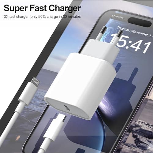 Chargeur for iPhone 14/14 Pro /14 Pro Max /14 Plus /13 12 11 SE Mini X XS XR, 25W USB C Prise Rapide et 2M Cable Secteur Mural Type C Alimentation Adaptateur Trefard