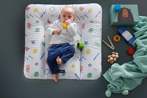 Bonky® Matelas à Langer Bebe souple 85x72 cm - Matelas à langer epais lavable - pour garçons et filles - Certifié Öko-Tex - Imperméable - Mono 2A - 72x85 cm