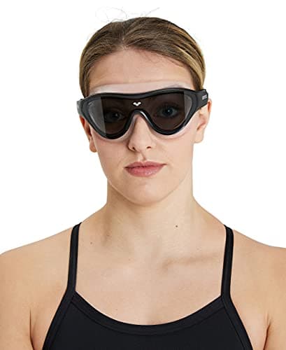 arena Lunettes de Natation Adultes The One Mask , Antibuée, Mixtes, Masque avec Verres Larges, Protection contre les UV, Pont de Nez Auto-ajustable, Bleu (Clear-Blue-White)