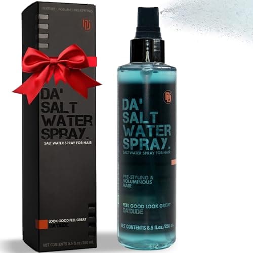 Da'Dude Da Salt Water Spray, Sel Eau de Mer Cheveux, Sea Beach Waves Spray Texturisant 250ml