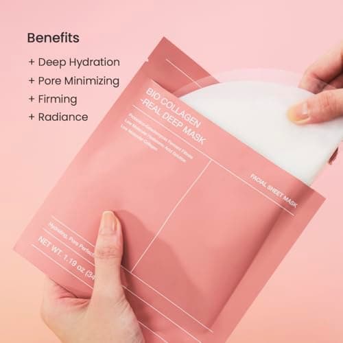 Biodance Bio-Collagen Real Deep Mask Pack de 4 - Masques visage, masque visage, masque visage femme, masque visage, resserrement des pores, traitement des rides