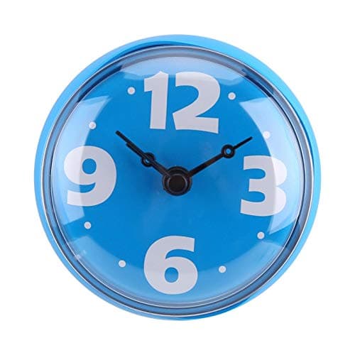 Horloge de douche, horloge de salle de bain horloge de salle de bain, horloge extérieure cuisine école salle de bain étanche(blue)