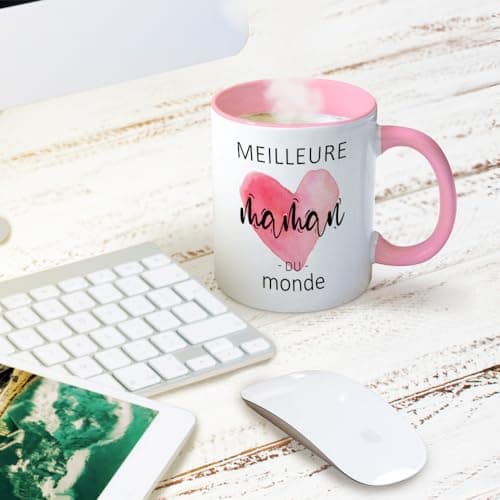 Fatbaby Idee Cadeau Noel Original Céramique Mug Cadeau Anniversaire Femme Personnalisé Meilleure Maman du Monde Tasse Femme Noel