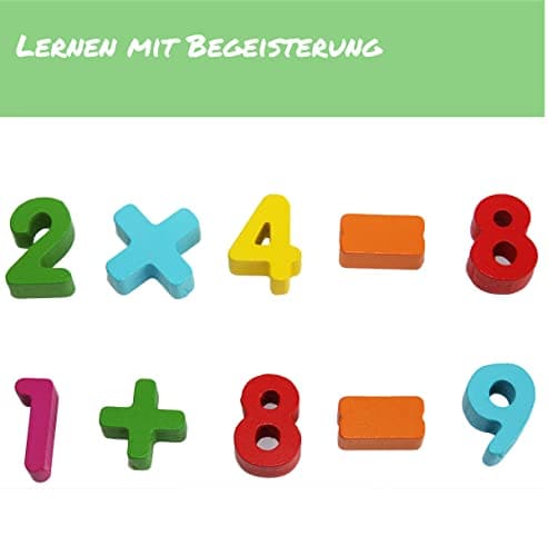 EasY FoxY ToY Puzzle en Bois avec De Grands Nombres Colorés De 0à9, Jouet pour L'apprentissage Ludique des Nombres Et du Calcul De 2 3 Ans, Cadeau pour Enfants