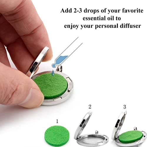 Diffuseur Huiles Essentielles Colliers, Bijoux Aromathérapie Pendentif Arbre De La Vie Collier Aromatherapie Femme,Aromathérapie Huile essentielle Diffuseur Pendentif Collier, avec 10 Patins en feutre