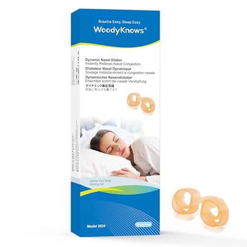 WoodyKnows Dynamic Nasal Dilators | Sleep Sports Breathing Aid | Soft Comfortable Nose Vents | Improve Breathe Airflow | Snoring Congestion Relief | Right Anti Snore Solution(Trial XS/S/M/L)