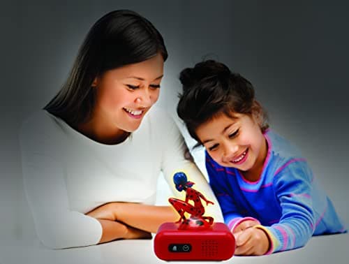 Lexibook Miraculous Ladybug Chat Noir - Réveil Veilleuse, Ladybug Lumineux, Horloge, Réveil pour garçon et Fille, Snooze, Rouge - RL800MI, Taille unique