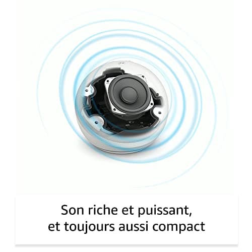 Echo Dot (Nouvelle génération) | Enceinte connectée Bluetooth et Wi-Fi au son puissant encore plus imposant, avec Alexa | Blanc