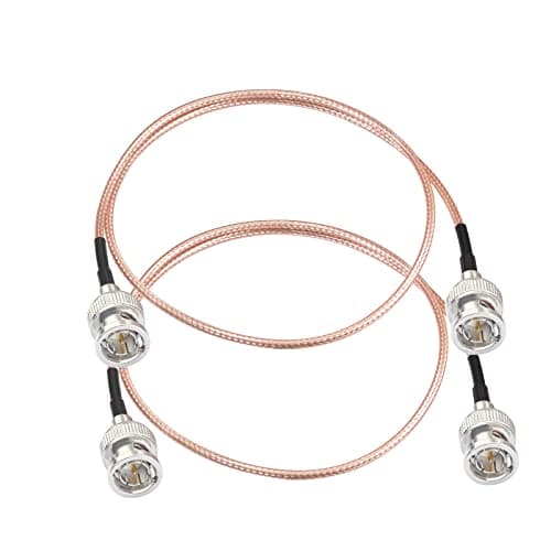 Superbat Câble SDI Vidéo 50cm Câble BNC Mâle vers Mâle 75Ohm Câble Coaxial RG179 pour Équipement Vidéo Caméra, Supporte HD-SDI 3G-SDI 4K 8K SDI(Droit, 2 Pièces)
