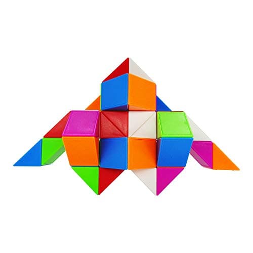 EACHHAHA Serpent Magique Puzzle de Serpent 48 Blocs-Magic Snake Cube-Cube de Serpent Magique-Faveurs de Fête d'anniversaire pour Enfants(Multicolor*1)