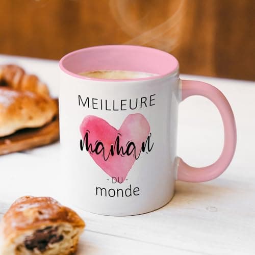 Fatbaby Idee Cadeau Noel Original Céramique Mug Cadeau Anniversaire Femme Personnalisé Meilleure Maman du Monde Tasse Femme Noel