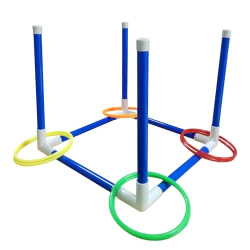 Jeu de Lancer d'anneaux pour Enfants, Jeux de Plein air pour Adultes et Famille, Jeux de pelouse, Jeux de Jardin, Cadeaux pour garçons et Filles, Jouets pour Enfants de 3 4 5 6 7 8 9 10 Ans et Plus