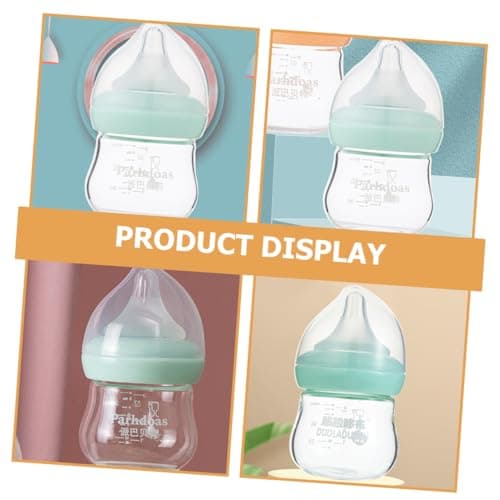 GLSTOY Biberon En Verre Pour Bébé Biberon Anti Colique Bébé Allaité Biberon D'allaitement Biberons De Lait Maman Biberons Nouveau-né Entraîneur De Bébé Buvant Un Verre