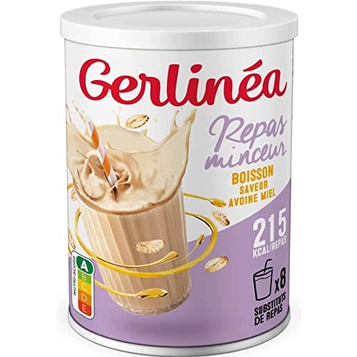 Gerlinéa Boisson Minceur goût Avoine Miel - Substituts de repas riche en protéines végétales - Poudre à reconstituer - contient 8 repas