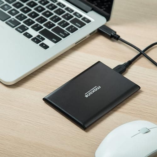 Disques durs externes 500Go - 2.5'' USB 3.0 Ultra Fin Tout-Aluminium Stockage HDD pour Xbox One, PS4, PC, Mac, Laptop, Ordinateur de Bureau/ Portable, Wii U, TV, Windows(Gris)