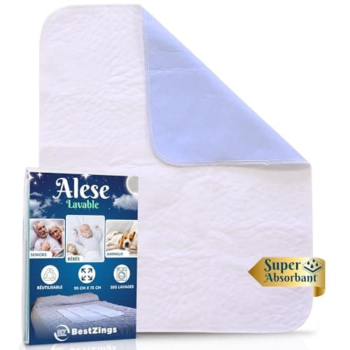 BestZings - Alese 90x190 - Alaise 90x190 Impermeable - Protege Matelas 90x190 - Protege Matelas 90x200 - Couvre et protège-Matelas - Alese Lavable Adulte - Alese (90X75 cm)