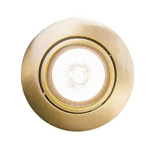 QAZQA cisco - Spot encastrable - 1 lumière - Ø 90 mm - Doré/Laiton - Design, Moderne - éclairage intérieur - Salon I Chambre I Cuisine I Salle à manger