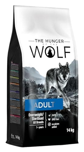 The Hunger of the Wolf Croquettes pour chiens adultes de toutes races en surpoids ou stérilisés, formule légère au poulet, 14 kg