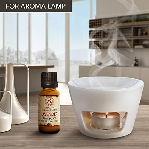 Huile Essentielle de Lavande - 20ml - Lavandula Angustifolia pour Diffuseur - Aromathérapie - Pure et Naturelle - HE Lavande - Visage - Sauna - Détente - Apaisant - Bon Sommeil - Entretien des Tissus