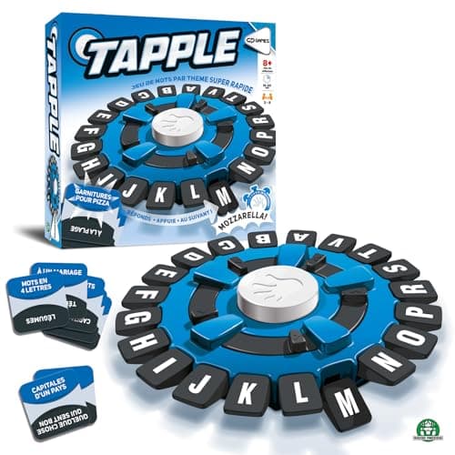 TAPPLE, Jeu de Mots électronique, Rapidité et réflexion, 2 à 8 Joueurs, pour Les Enfants dès 8 Ans, TAP01