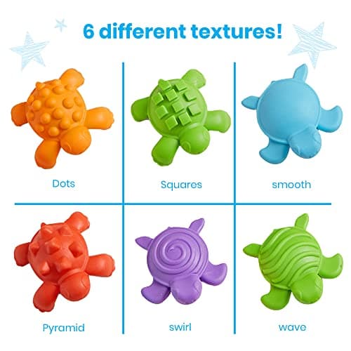 Learning Resources Kit d’activités mathématiques des tortues tactiles , apprentissage des nombres petite enfance, objets de tri mathématiques pour enfants, jouets de tri des couleurs, Montessori