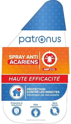 Spray anti-acariens pour matelas et coussins 500 ml - Spray anti-acariens comme remède contre les acariens de la poussière de maison - inodore, très efficace et testé en laboratoire