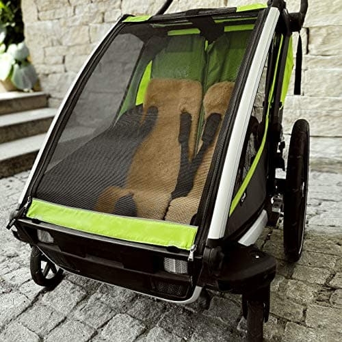 Garniture en peau d'agneau pour remorque de vélo de WERNER CHRIST BABY - Insert universel en fourrure médicale véritable, rembourrage pour siège enfant dans la remorque de vélo et vélo de charge.